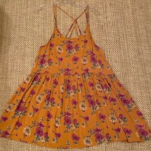 Orange and Pink Floral Dress